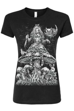 Alice Down The Rabbit Hole T-shirt -Vampirefreaks Sale Store alice rabbithole womens tshirt