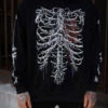 Bleeding Heart Skeleton Hoodie -Vampirefreaks Sale Store anatomical heart hoodie