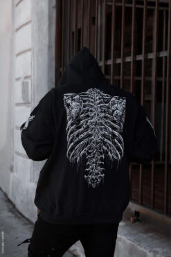 Bleeding Heart Skeleton Hoodie -Vampirefreaks Sale Store anatomical heart hoodies