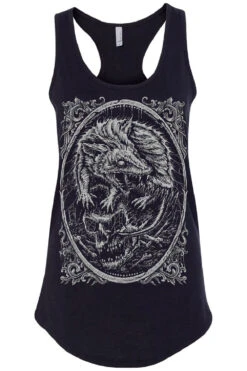 Screaming Opossum T-shirt -Vampirefreaks Sale Store angry possum racerback tank black front