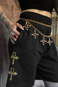 Batwing Ankh Sweat Shorts [Unisex]