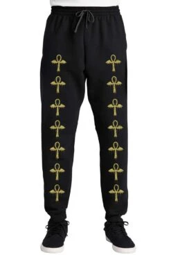 Batwing Ankh Joggers [Unisex] -Vampirefreaks Sale Store ankh Jogger Front