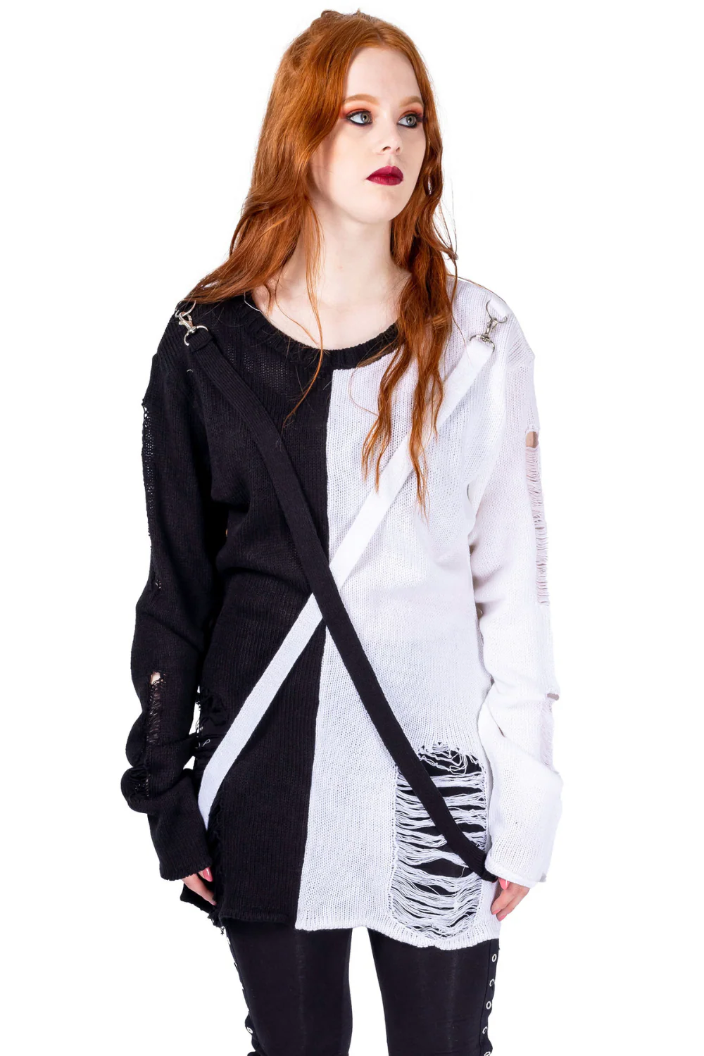 Vampirefreaks Sale Store 19 Vampirefreaks Sale Store -Vampirefreaks Sale Store atelia jumper ladies black white heartless 1 1000