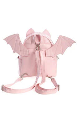 Pastel Goth Batwing Backpack [PINK] -Vampirefreaks Sale Store backpack with batwings
