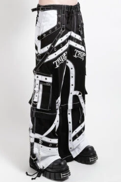 Tripp NYC Off Track Pants [BLACK/WHITE] -Vampirefreaks Sale Store baggy black pants ac906c7a 0a81 4808 840a df6c04b03418