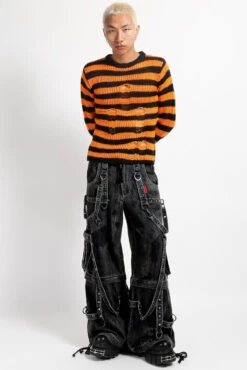 Tripp NYC Denim Strap Pants [Black Ink Wash] -Vampirefreaks Sale Store baggy pants 3e0d6947 cd40 4c65 b83a 6e367fcb7386