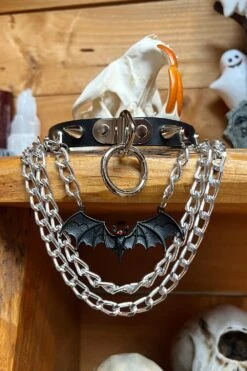 Bat Bites Stacked Choker -Vampirefreaks Sale Store bat bites stacked choker chokers 938681