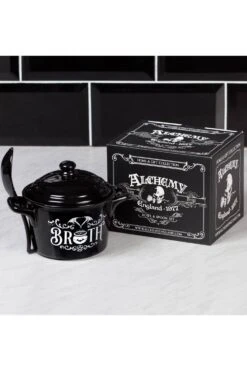 Alchemy Bat Broth Bowl & Spoon Set -Vampirefreaks Sale Store bat broth bowl spoon set housewares 314355