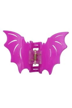 Bat Hair Claw Clip [PINK] -Vampirefreaks Sale Store bat hair claw clip pink hats scarves headwear 127916