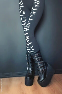 Vampire Bat Leggings [White Bats] -Vampirefreaks Sale Store bat leggings 9a5b7ff7 6479 4a9b ab43 3b5ecf36ad41