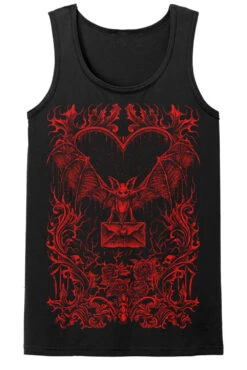 Bat Romance T-shirt [Blood Red] -Vampirefreaks Sale Store bat romance mens tank top front