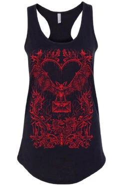 Bat Romance T-shirt [Blood Red] -Vampirefreaks Sale Store bat romance racerback tank black front resize
