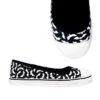 Emily Bat Sneaker Flats [Black/White]