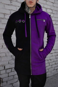 Split Mage Hoodie [Black/Purple] -Vampirefreaks Sale Store bat sleeve hoodie 7b230c51 b1f1 4995 aea6 002790a88dec