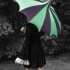 Batwing Pagoda Umbrella [BLACK/GREEN STRIPED] -Vampirefreaks Sale Store bat umbrella 7c71be5c c223 461e a7a5 71105829df54