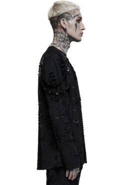 Battleworn Distressed Top -Vampirefreaks Sale Store battleworn distressed top mens tops 462731