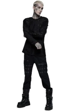 Battleworn Distressed Top -Vampirefreaks Sale Store battleworn distressed top mens tops 682227