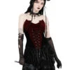 Romantic Goth Velvet Corset Top -Vampirefreaks Sale Store batwing cup top