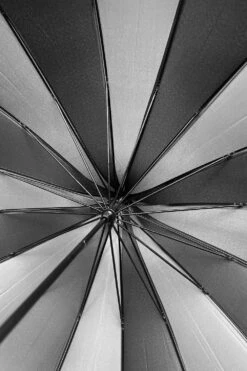 Batwing Pagoda Umbrella [BLACK/GRAY STRIPED] -Vampirefreaks Sale Store batwing pagoda umbrella blackgray striped umbrellas 243216