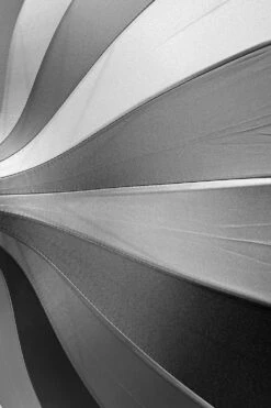 Batwing Pagoda Umbrella [BLACK/GRAY STRIPED] -Vampirefreaks Sale Store batwing pagoda umbrella blackgray striped umbrellas 724545