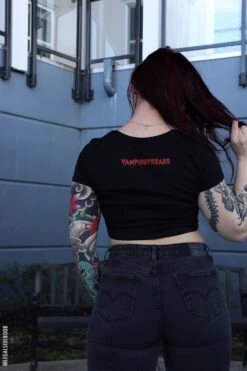 Bite Me Crop Top -Vampirefreaks Sale Store bite me crop top womens graphic tees 450716