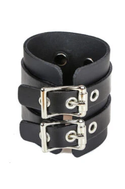 Nocturnal Buckled Cuff Bracelet [Genuine Leather]