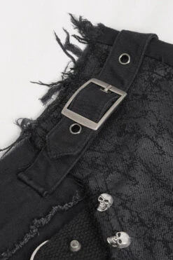 Black Death Denim Vest -Vampirefreaks Sale Store black death denim vest mens tops 231962