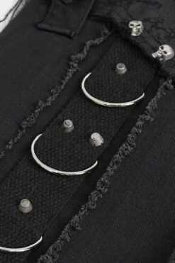 Black Death Denim Vest -Vampirefreaks Sale Store black death denim vest mens tops 570307