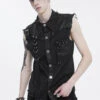 Black Death Denim Vest 9 Black Death Denim Vest -Vampirefreaks Sale Store black death denim vest mens tops 755188