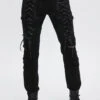 Black Death Lace-Up Pants -Vampirefreaks Sale Store black death lace up pants mens pants 913107