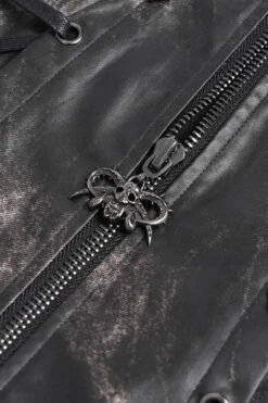 Phantom Rider Rugged Vegan Leather Vest -Vampirefreaks Sale Store black distressed gothic motorcycle vest