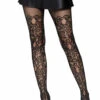 LEG AVENUE Tattoo Lace Stockings -Vampirefreaks Sale Store black lace stockings