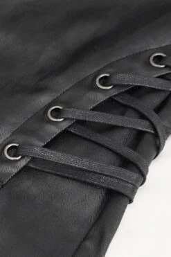 Studded Vegan Leather Pants -Vampirefreaks Sale Store black leather