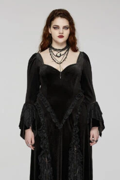 Black Majesty Vampire Goth Dress [Plus Size] -Vampirefreaks Sale Store black majesty vampire goth dress plus size dresses 462136