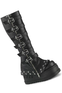 Black Mausoleum Knee-High Boots [STOMP-223] -Vampirefreaks Sale Store black mausoleum knee high boots stomp 223 womens shoes 466979