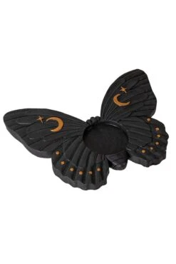 Black Moth Tealight Candle Holder -Vampirefreaks Sale Store black moth tealight candle holder housewares 342925