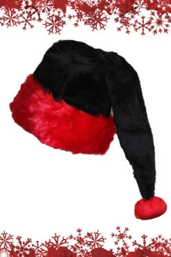 Santa Claws Hat [BLACK/RED] -Vampirefreaks Sale Store black red goth santa hat 03
