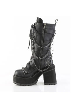 Black Sacraments Studded Punk Boots [ASSAULT-117] -Vampirefreaks Sale Store black sacraments studded punk boots assault 117 womens shoes 389955