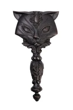Alchemy Black Sacred Cat Hand Mirror