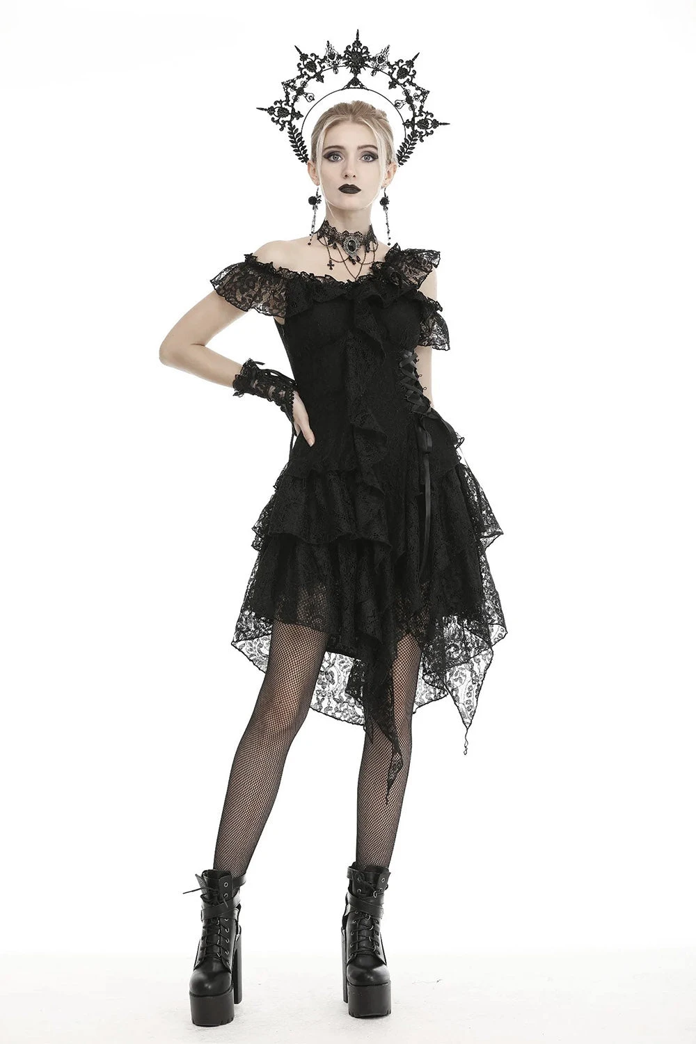 Black Saint Gothic Lace Dress 4 Black Saint Gothic Lace Dress - Image 4