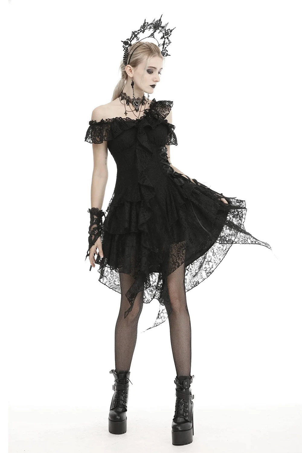 Black Saint Gothic Lace Dress 5 Black Saint Gothic Lace Dress - Image 5