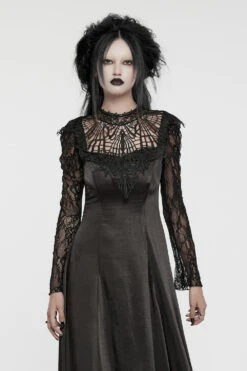 Black Widow Gothic Gown -Vampirefreaks Sale Store black satin gown