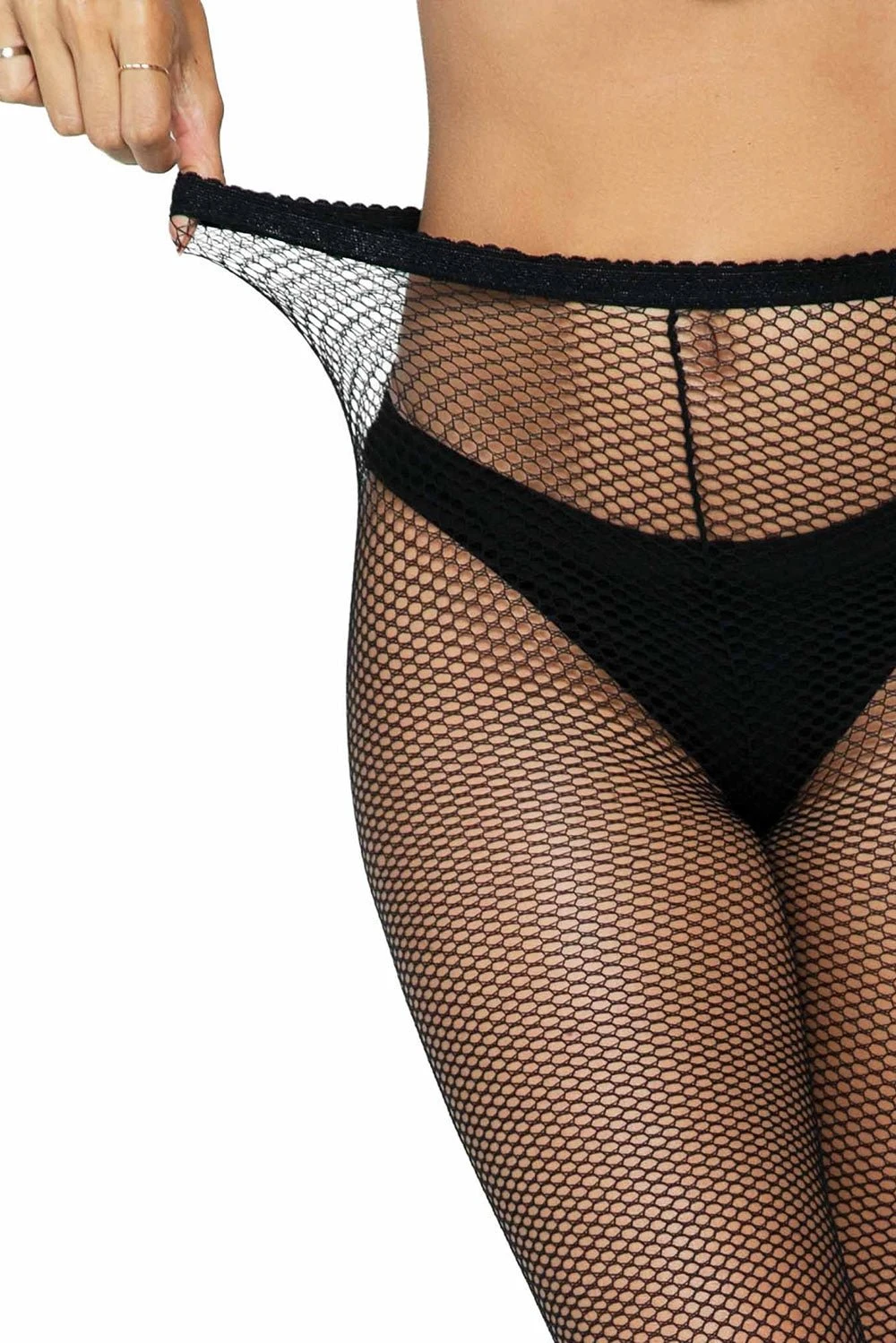 LEG AVENUE Black Soul Seamed Fishnet Tights 3 LEG AVENUE Black Soul Seamed Fishnet Tights - Image 3