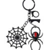 Black Widow Web Charm Keychain