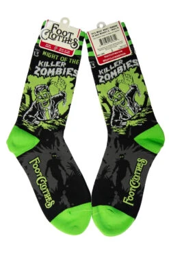 Night Of The Killer Zombies Crew Socks -Vampirefreaks Sale Store black zombie socks