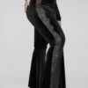 Blairwitch Black Velvet Bell Bottoms [Plus Size] -Vampirefreaks Sale Store blairwitch black velvet bell bottoms plus size womens bottoms 705282