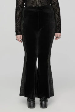Blairwitch Black Velvet Bell Bottoms [Plus Size] -Vampirefreaks Sale Store blairwitch black velvet bell bottoms plus size womens bottoms 907503