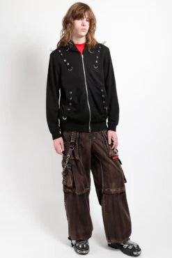 Tripp NYC Jungleland Pants [Black Bleach Steam Wash] -Vampirefreaks Sale Store bleached grunge pants