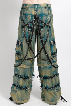 Tripp NYC Skull Stud Pants [Blue Sky Wash] -Vampirefreaks Sale Store bleached jeans
