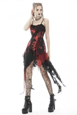 Blood Bride Distressed Punk Dress -Vampirefreaks Sale Store blood bride distressed punk dress dresses 324014